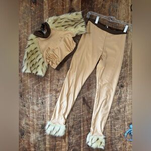 Custom dance costume tan and Fur